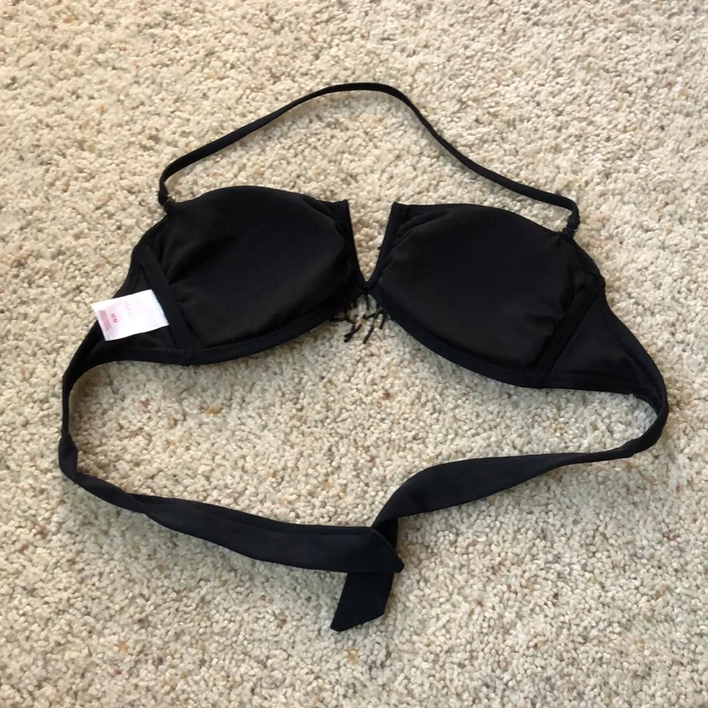 Black Beaded Fringe Bikini Top - Picture 4 of 5